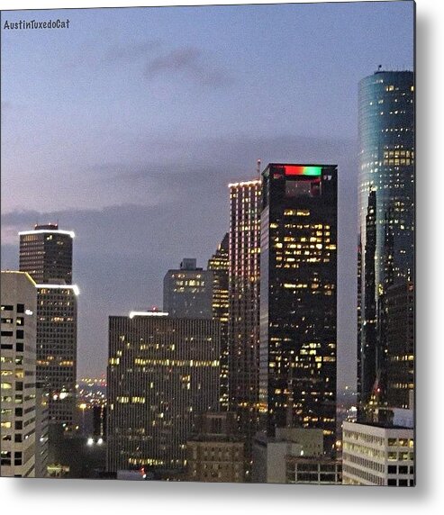 Houston Metal Print featuring the photograph #flashbackfriday - The View Of #1 by Austin Tuxedo Cat