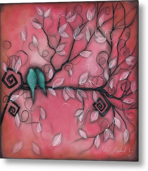 Whimsical Tree Metal Print featuring the painting Forever by Abril Andrade