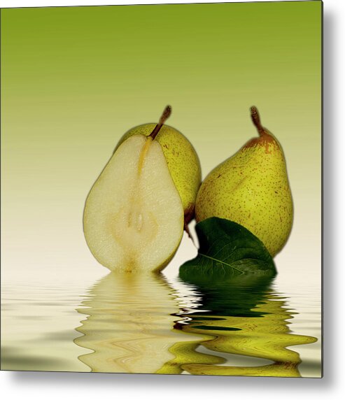 Pears Metal Print featuring the photograph Fresh Pears Fruit #1 by David French