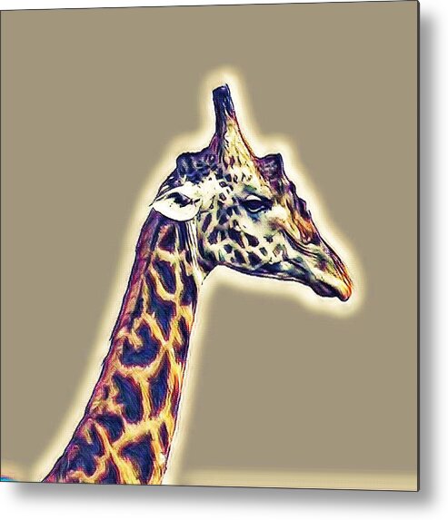 Giraffe Metal Print featuring the photograph Giraffe #1 by Gini Moore