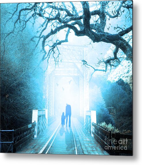 Slenderman Metal Print featuring the photograph Goodbye My Friend Its Hard to Die 7D10745c82 square by Wingsdomain Art and Photography