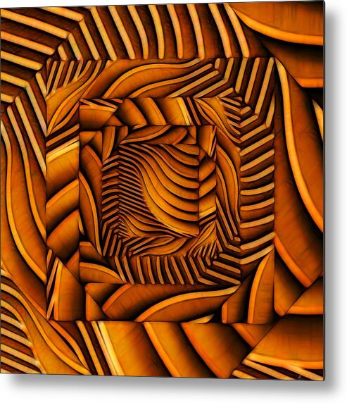 Orange Metal Print featuring the digital art Groovy #1 by Ronald Bissett