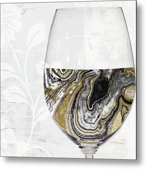 Wine Metal Print featuring the painting Mineral Water #1 by Mindy Sommers