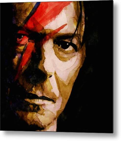 David Bowie Metal Print featuring the painting Past and Present by Paul Lovering