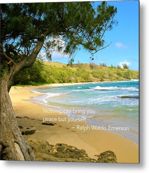 Beach Water Metal Print featuring the photograph Peace by Sue Morris