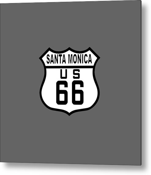 Santa Monica Metal Print featuring the digital art Santa Monica #1 by Brian's T-shirts