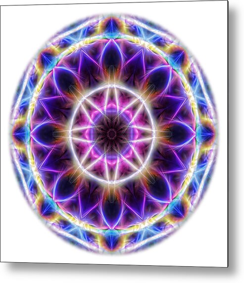 Mandala Metal Print featuring the digital art Spring Energy Mandala 2 by Beth Venner