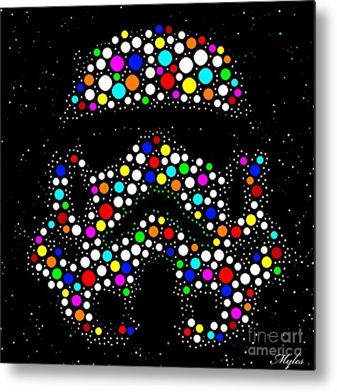 Stormtrooper Metal Print featuring the painting Star Wars Stormtrooper by Saundra Myles