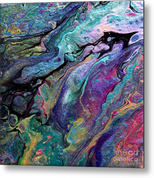 Seductive Chic Etherial Shimmering Subtly-vibrant Dramatic Colorful Original Organic Sultry Sensuous Delicious Abstract Lovley Metal Print featuring the painting #1260 #1260 by Priscilla Batzell Expressionist Art Studio Gallery