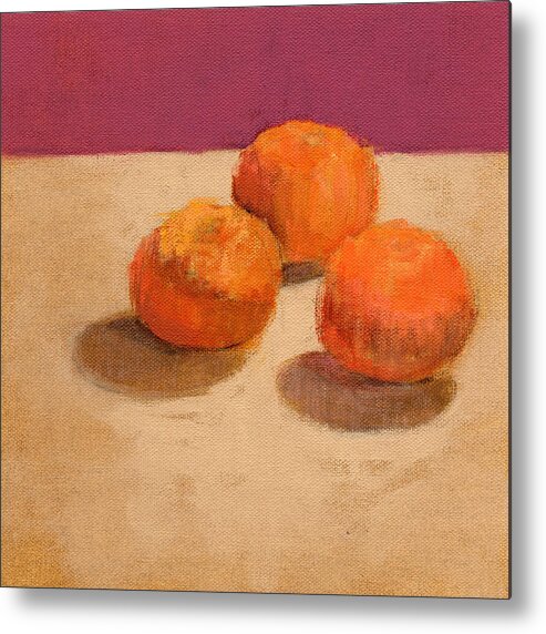 Orange Metal Print featuring the painting Untitled #187 by Chris N Rohrbach