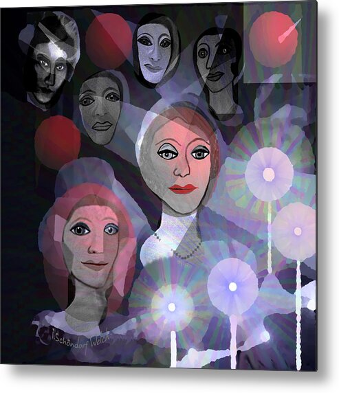1970 A Ceremony Metal Print featuring the digital art 1970 - A Ceremony by Irmgard Schoendorf Welch