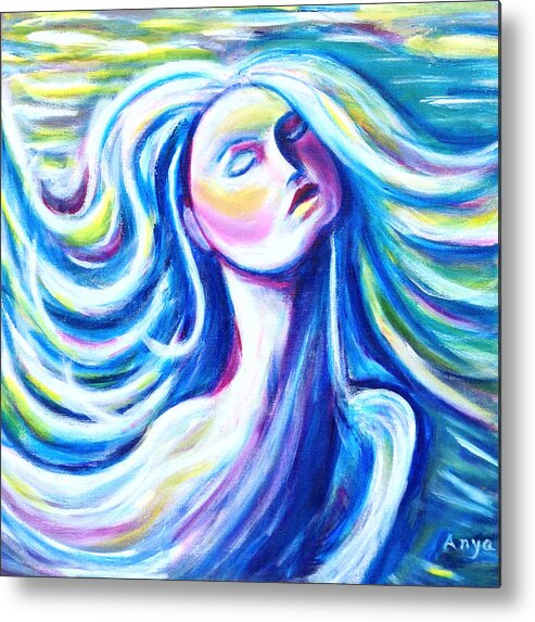  Metal Print featuring the painting Blowing in the Wind #2 by Anya Heller