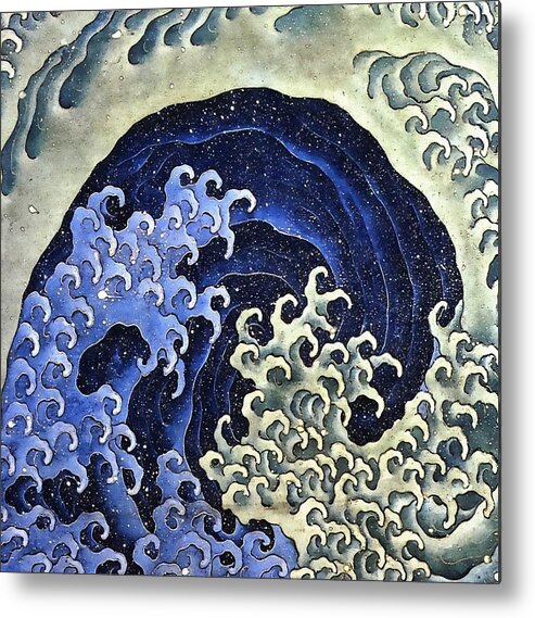 Katsushika Hokusai Metal Print featuring the painting Feminine Wave #1 by Katsushika Hokusai