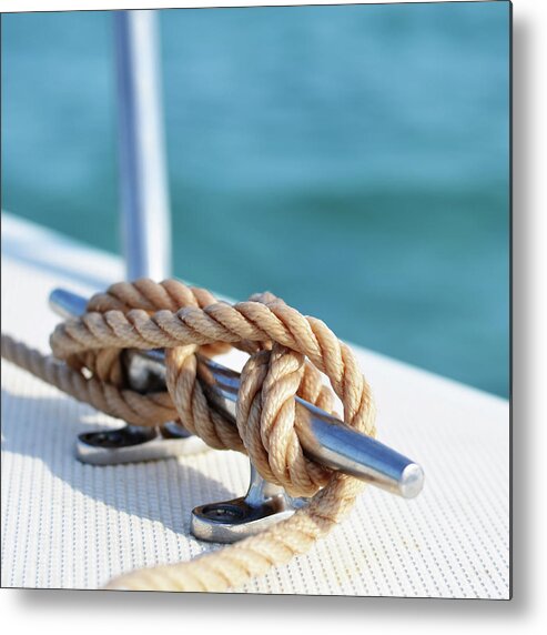 Sailors Knot Metal Print featuring the photograph Sailor's Knot Square #1 by Laura Fasulo