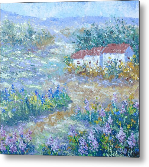 Provence Metal Print featuring the painting Village de Provence #3 by Frederic Payet