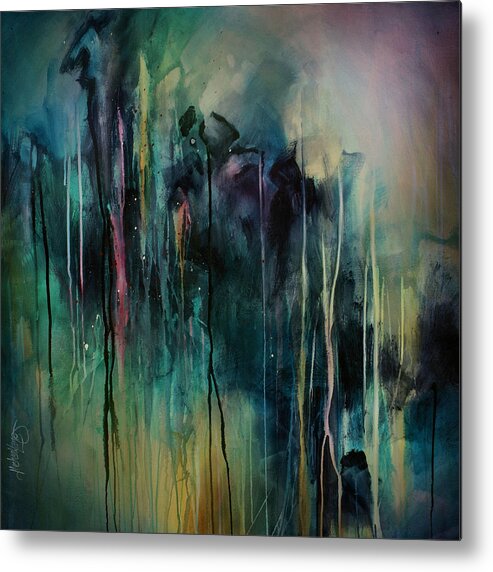 Abstract Design Metal Print featuring the painting Abstract #3 by Michael Lang