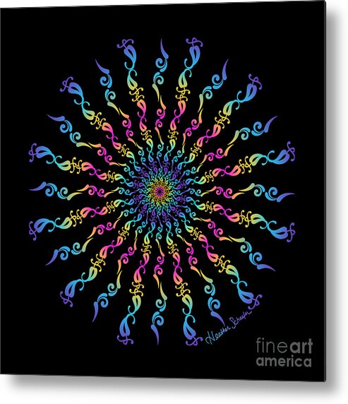 Spiral Metal Print featuring the digital art 30 Degrees of Separation by Heather Schaefer