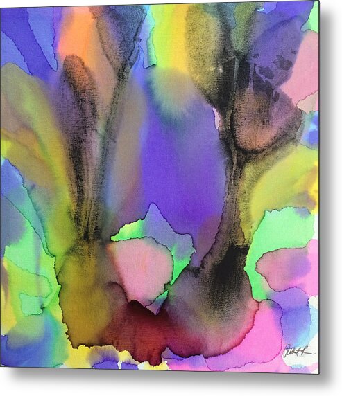Color Metal Print featuring the painting 4 Art Abstract Painting Modern Color Signed Robert R Erod by Robert R Splashy Art Abstract Paintings