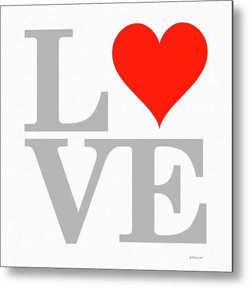 Love Metal Print featuring the digital art Love Heart Sign #40 by Gregory Murray