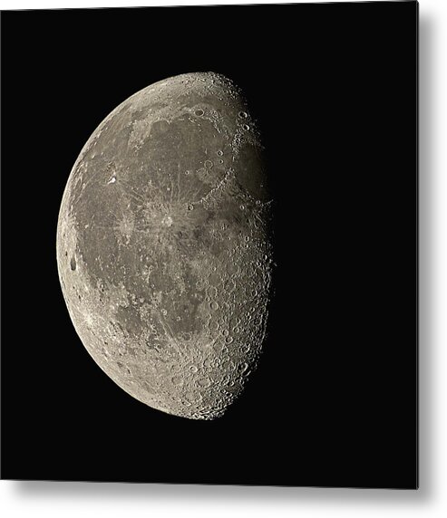 Moon Metal Print featuring the photograph Waning Gibbous Moon by Eckhard Slawik