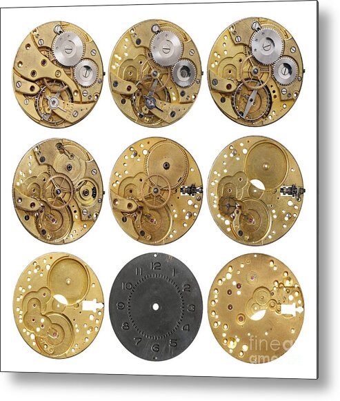 Clock Metal Print featuring the photograph Clockwork mechanism #6 by Michal Boubin