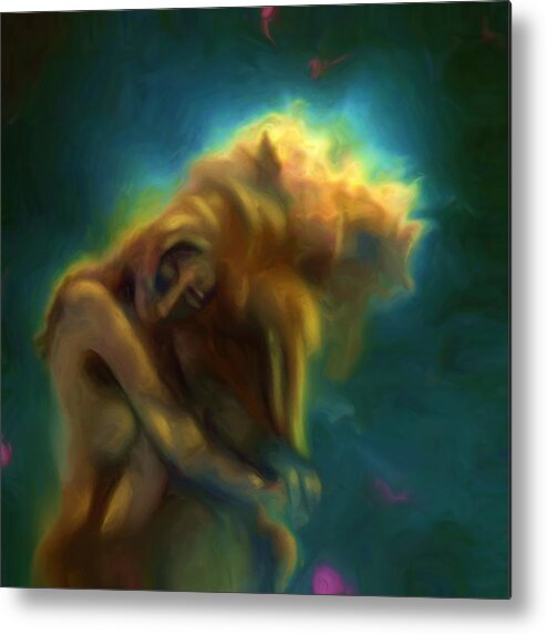 Nebula Metal Print featuring the painting A beautiful dream by Shelley Bain