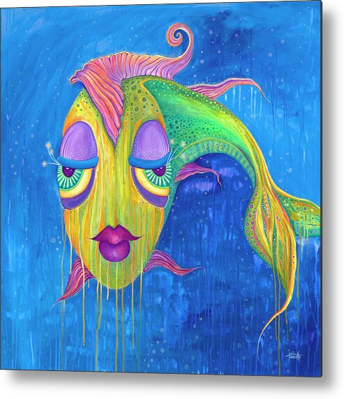 Fish Metal Print featuring the painting A Beautiful Shade of Broken by Tanielle Childers