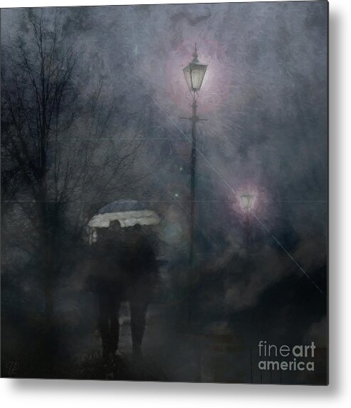 Friends Metal Print featuring the photograph A Foggy Night Romance by LemonArt Photography