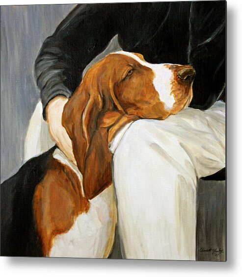 Basset Metal Print featuring the painting A Friend Indeed by Charlotte Yealey