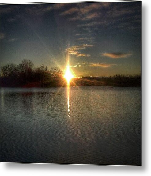 Beautiful Metal Print featuring the photograph A Little Sunrise Warmth From Thread by Douglas Carey