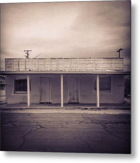 Joshuatree Metal Print featuring the photograph #abandoned #building In by Alex Snay