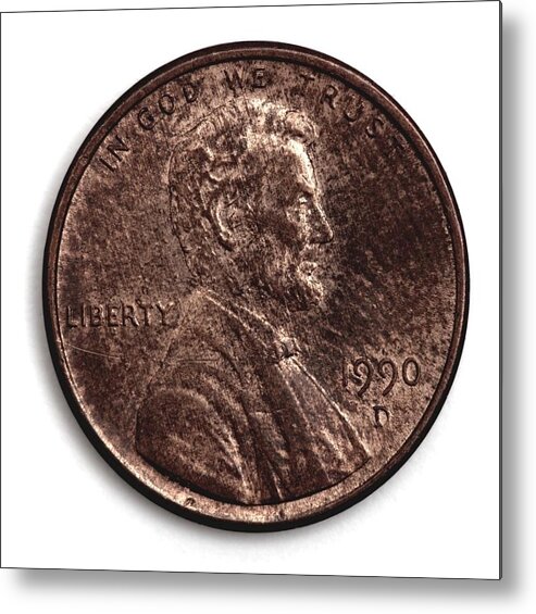 Abraham Lincoln Penny Cent Coin Metal Print featuring the photograph Abe by Ian Sanders