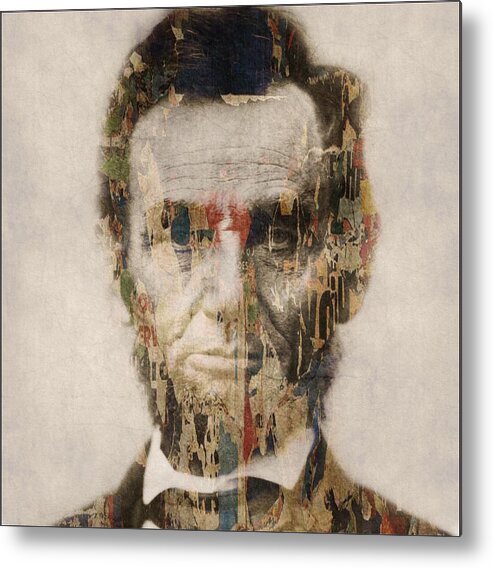 Abraham Lincoln Metal Print featuring the mixed media Abraham Lincoln by Paul Lovering
