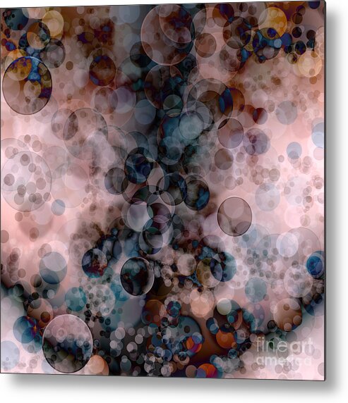 Bokeh Metal Print featuring the digital art Abstract - Colorful Bubbles by Michal Boubin