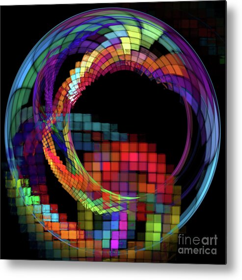 Abstract Metal Print featuring the digital art Abstract 115 by Olga Hamilton