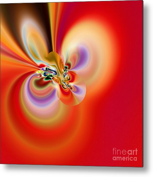 Abstract Metal Print featuring the digital art Abstract 239 by Rolf Bertram