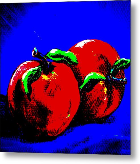 Apples Metal Print featuring the painting Abstract Apples by Jennifer Lake