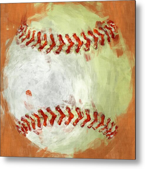 Baseball Metal Print featuring the photograph Abstract Baseball by David G Paul