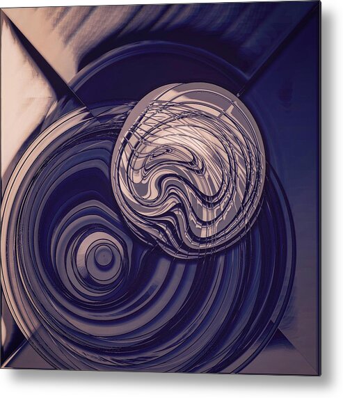 Bubbles Metal Print featuring the digital art Abstract Bubbles by Marko Sabotin