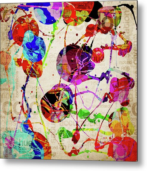 Abstract Metal Print featuring the digital art Abstract Expressionism 2 by Phil Perkins