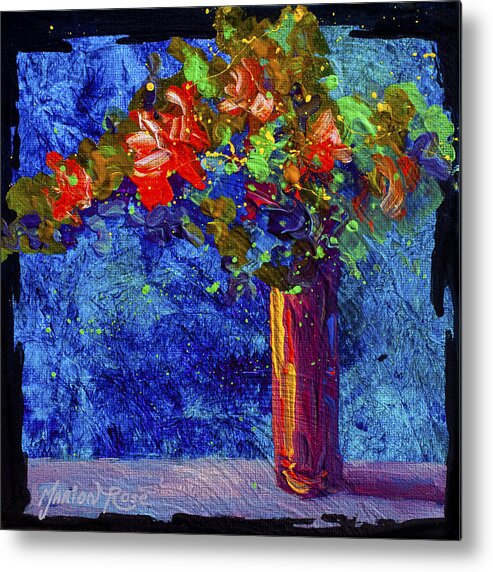 Floral Metal Print featuring the painting Abstract Floral 2 by Marion Rose