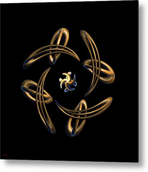 Shapes Metal Print featuring the mixed media Abstract Harmony by Tyler Robbins