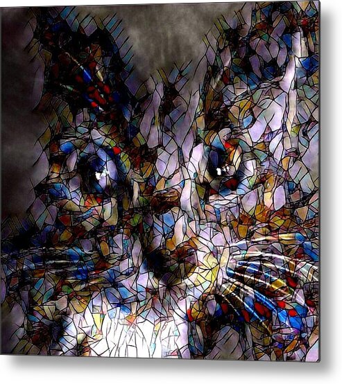 Digital Art Metal Print featuring the photograph Abstract Houdini by Artful Oasis 1 by Belinda Cox