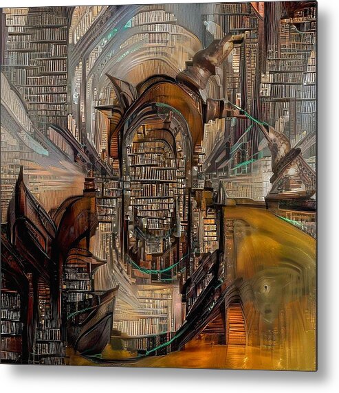 Sculpture Metal Print featuring the digital art Abstract Liberty by Bruce Rolff