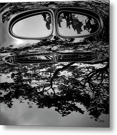 Vehicle Metal Print featuring the photograph Abstract Reflection BW SQ II - Vehicle by David Gordon