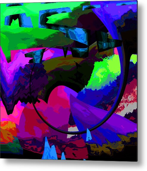Abstract Metal Print featuring the digital art Activity by Artsy Gypsy