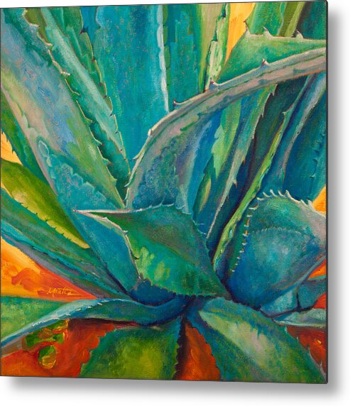 Agave Metal Print featuring the painting Against the Grain by Athena Mantle