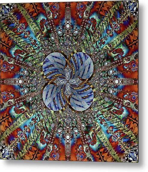 Abstract Metal Print featuring the digital art Agitated by Jim Pavelle