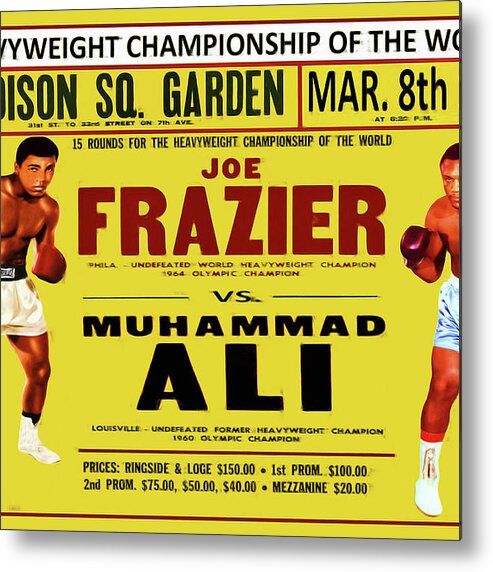 Cassius Metal Print featuring the photograph Ali vs Frazier I by Charlie Ross