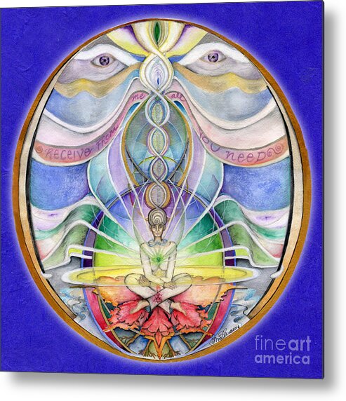 Mandala Metal Print featuring the painting Alignment Mandala by Jo Thomas Blaine